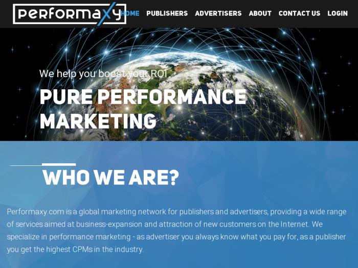 Performaxy партнерская программа